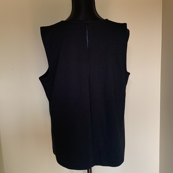Banana Republic Factory Sleeveless Faux Leather Top L - Picture 3 of 5